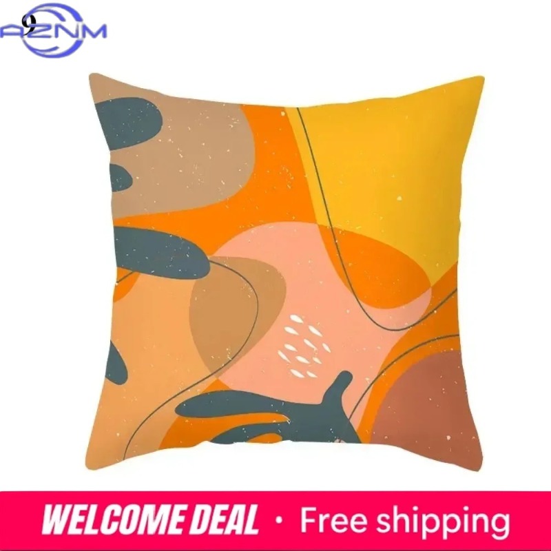 Boho Orange Abstract Cushion C - Century Textile & Sewing Supply By Owner ulasan dan harga