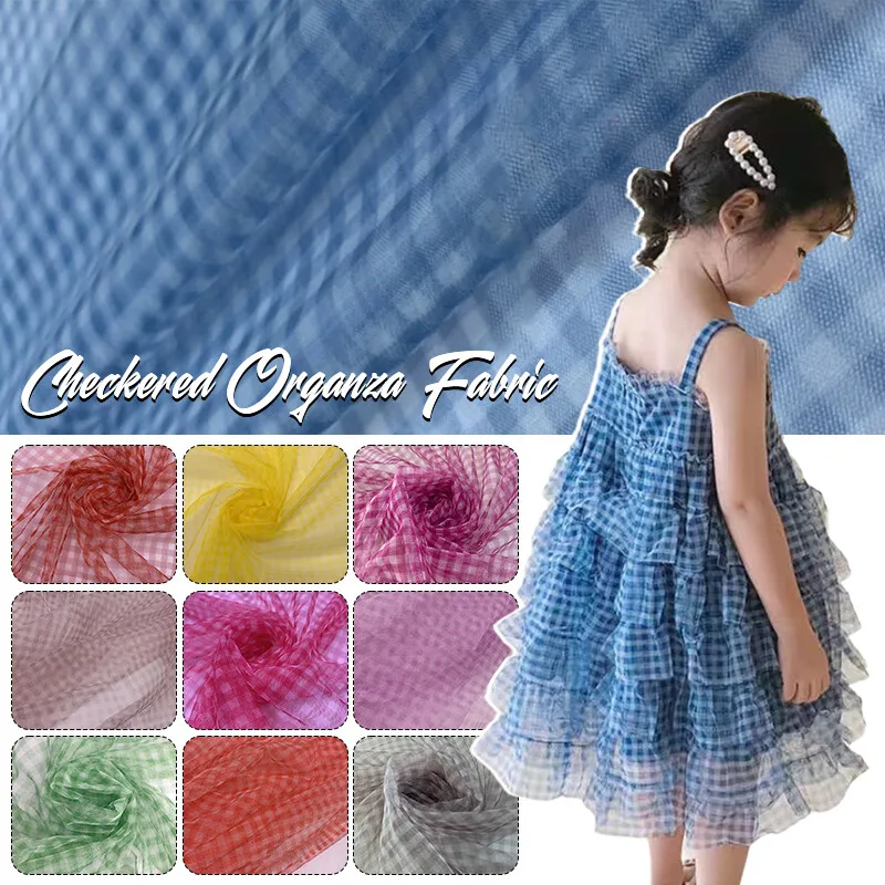 90x150cm Check Mesh Fabric Tra - Is Sewing A Textile Craft ulasan dan harga