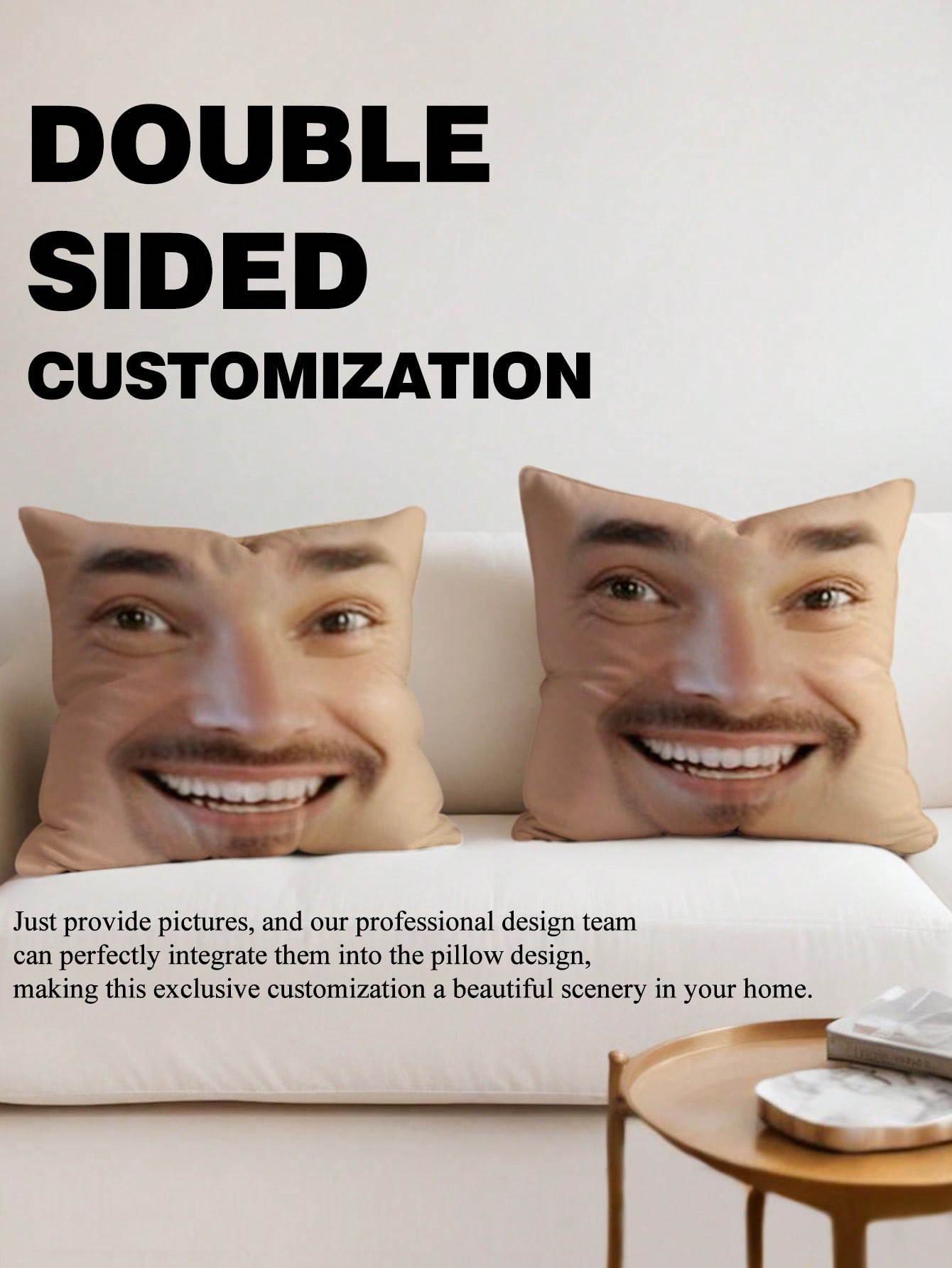 1pc Custom Face Square Pillow  - Sewing Custom ulasan dan harga
