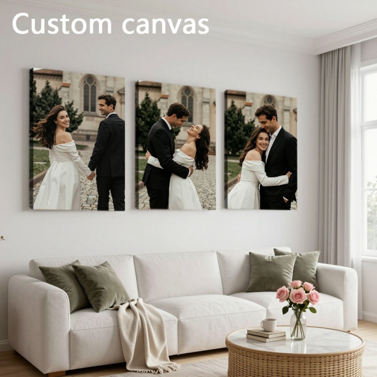 Set of 3 Custom Photo Canvas P - Sewing Custom ulasan dan harga