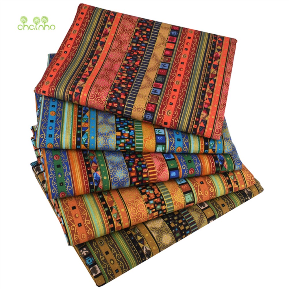 Chainho,Print Cotton Linen Fab - Sewing Geotextile Fabric ulasan dan harga