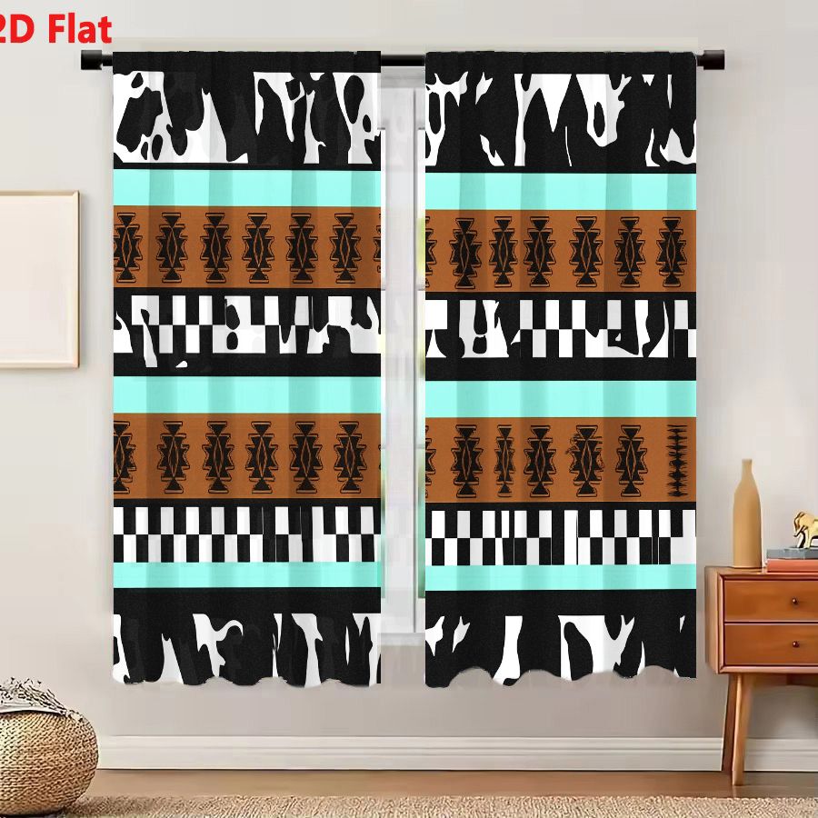 2Pcs Curtains 2D Flat Geometri - Century Textile & Sewing Supply By Owner ulasan dan harga