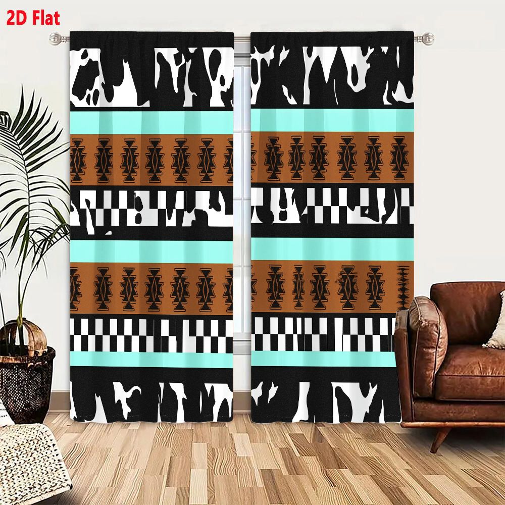 2Pcs Curtains 2D Flat Geometri - Century Textile & Sewing Supply By Owner ulasan dan harga