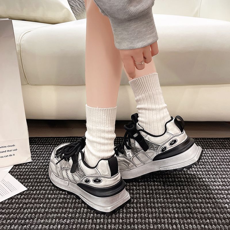 Autumn Vintage Chunky Sneakers - Sewing Latex ulasan dan harga