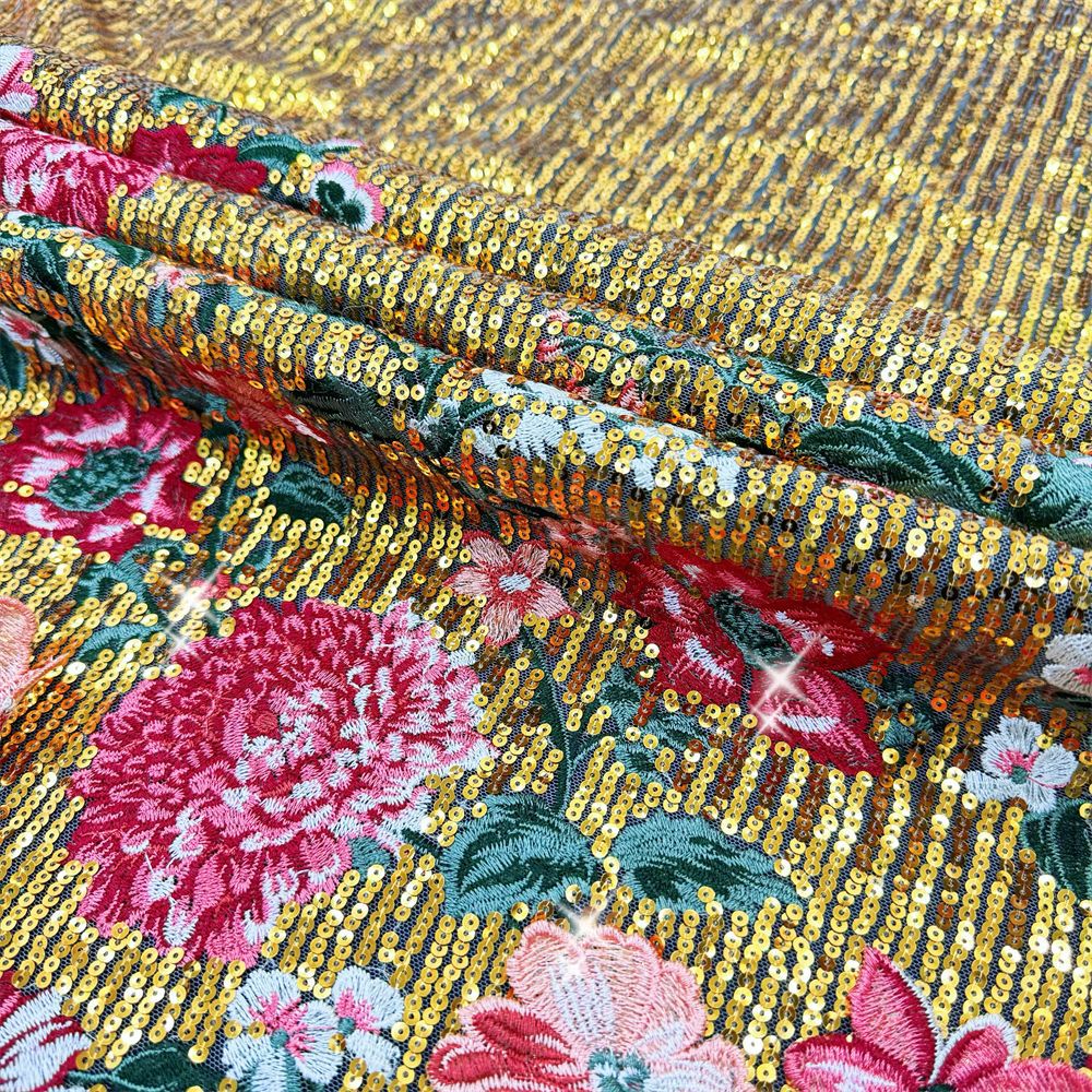 1 yardThree-dimensional embroi - Sewing Embroidery Fabric ulasan dan harga