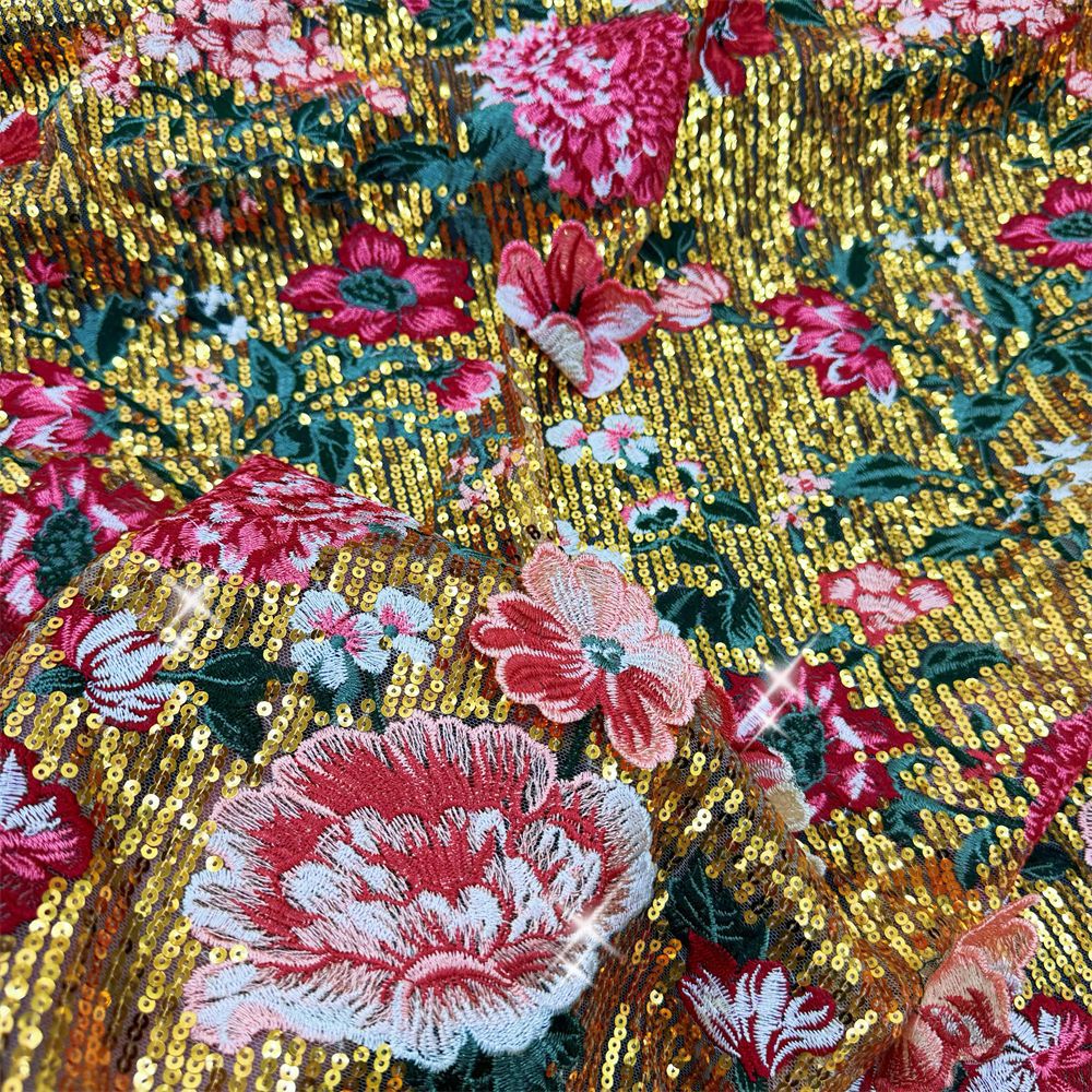 1 yardThree-dimensional embroi - Sewing Embroidery Fabric ulasan dan harga