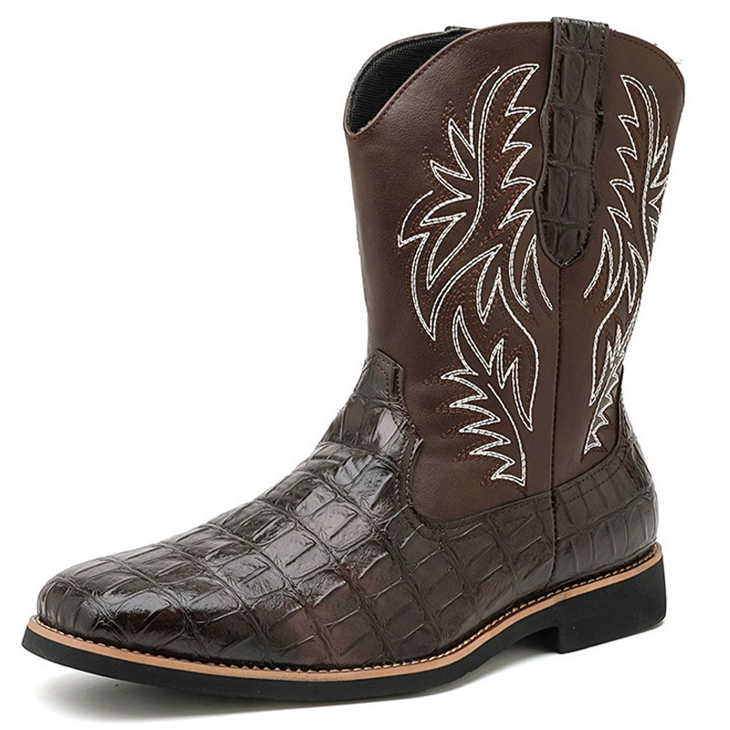 Retro Wide Toe Western Cowboy  - Sewing Embroidery Fabric ulasan dan harga
