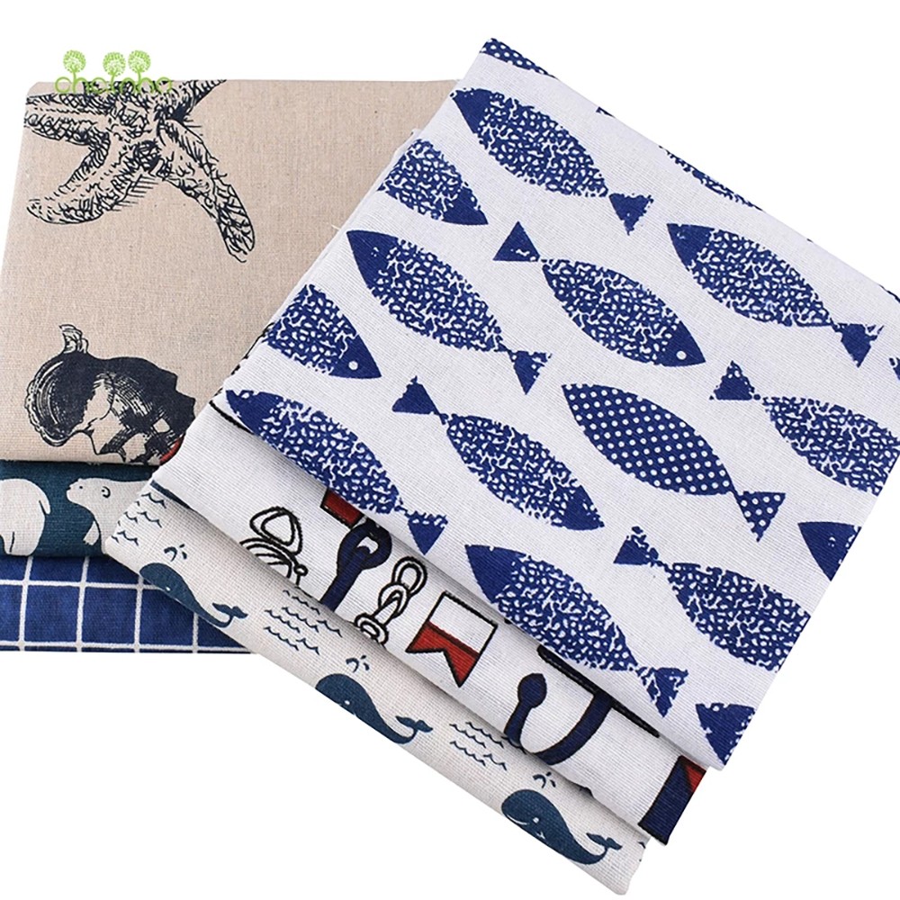 Chainho,Printed Cotton Linen F - Sewing Geotextile Fabric ulasan dan harga