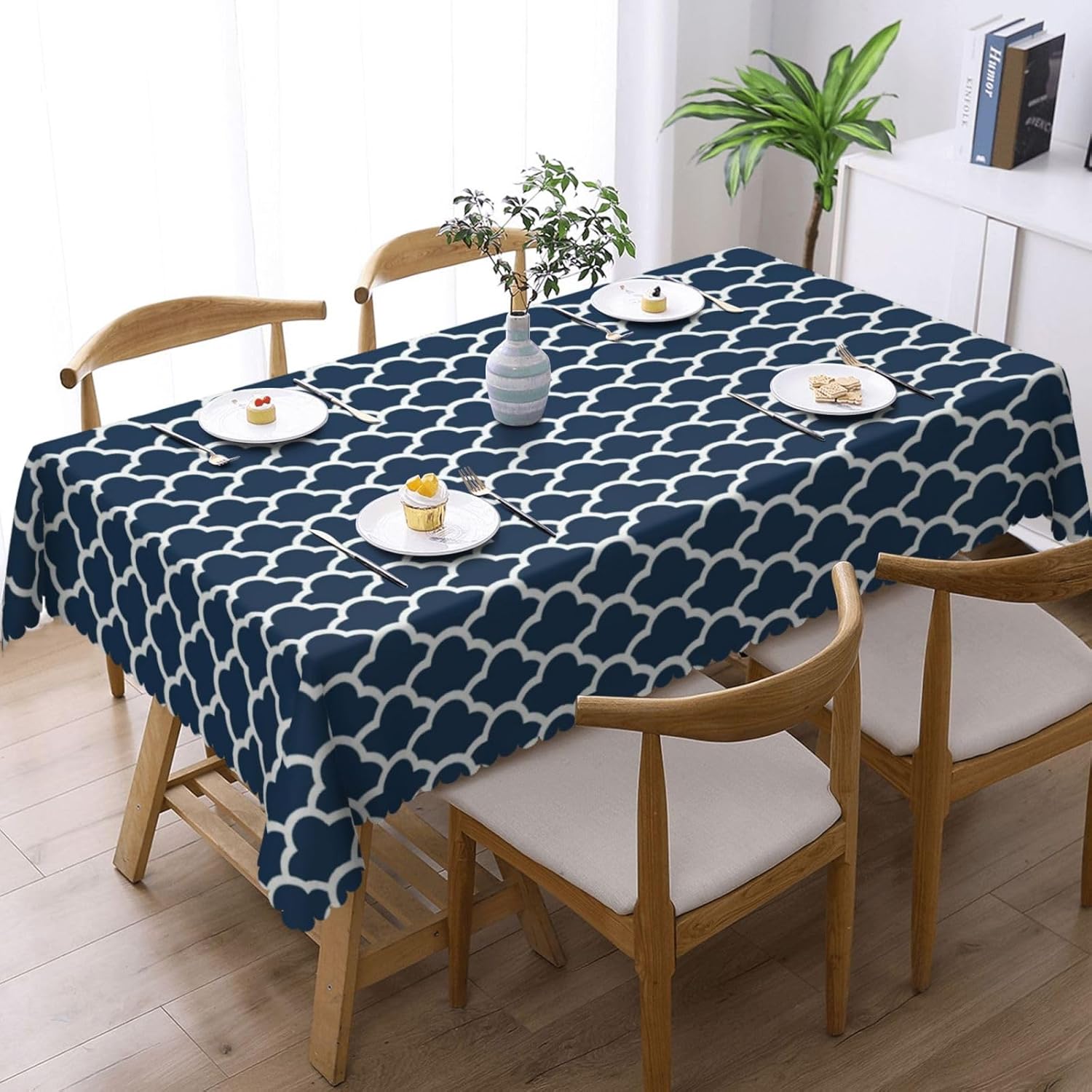 Blue Tablecloth Navy Cloud Sea - Century Textile & Sewing Supply Hours ulasan dan harga