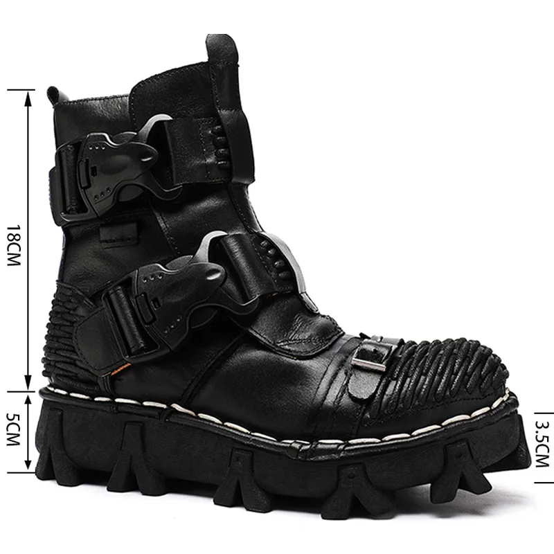 Men's Genuine Leather Motorcyc - Sewing Latex ulasan dan harga