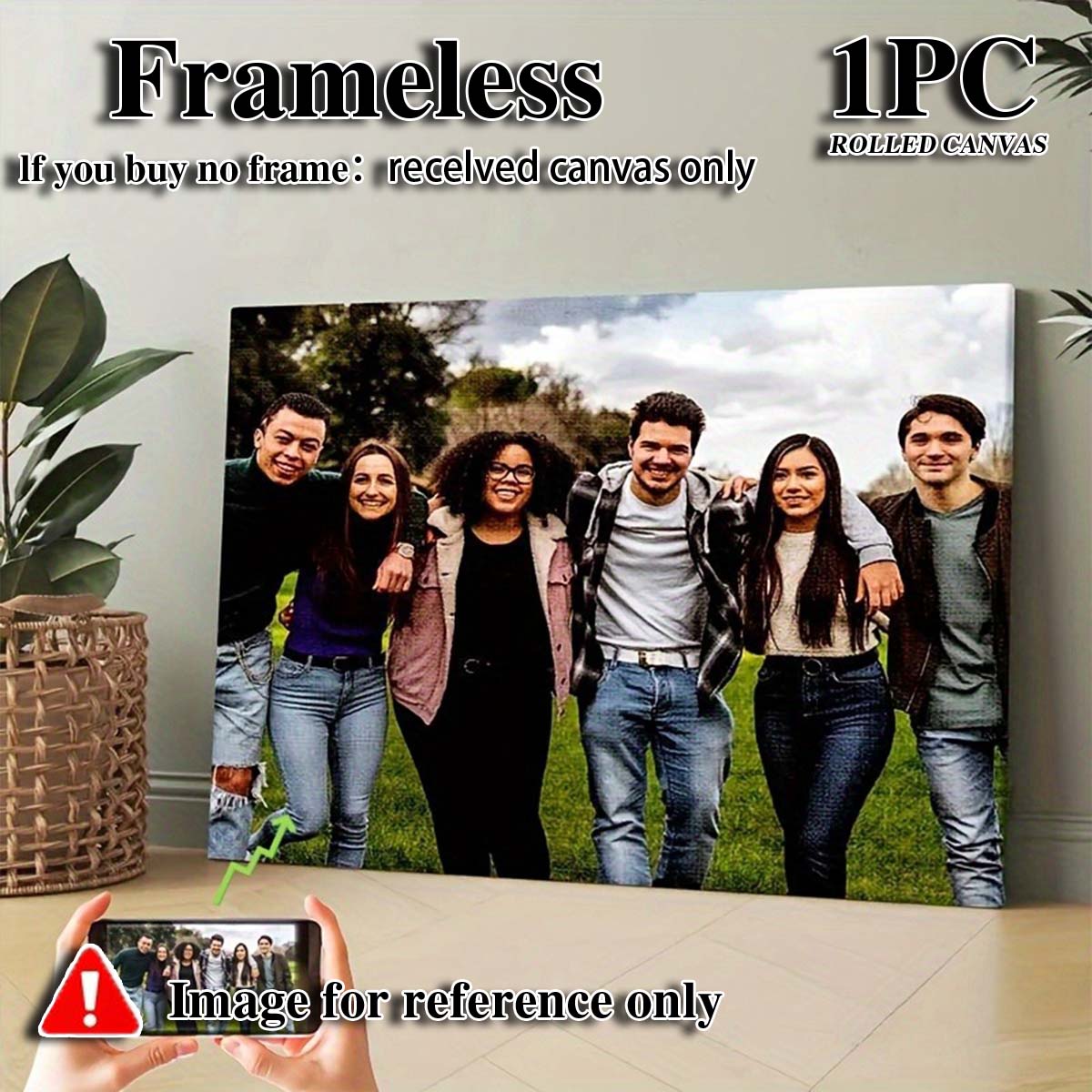 Custom 2D Photo Canvas Wall Ar - Sewing Custom ulasan dan harga