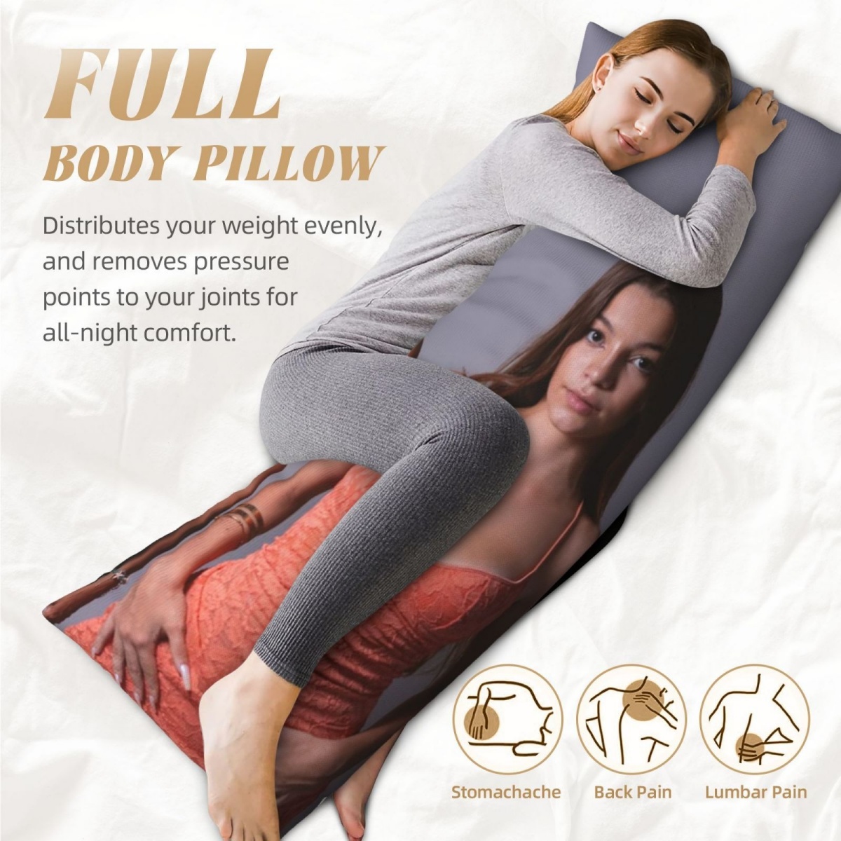 1 Custom Photo Body Pillowcase - Sewing Custom ulasan dan harga