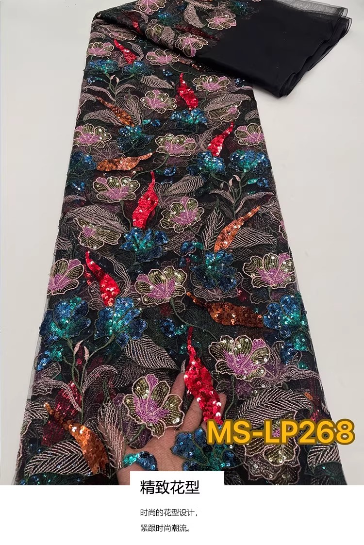1yard Luxury Double color bead - Sewing Embroidery Fabric ulasan dan harga