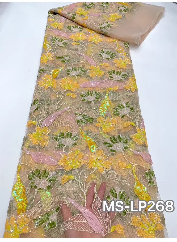 1yard Luxury Double color bead - Sewing Embroidery Fabric ulasan dan harga