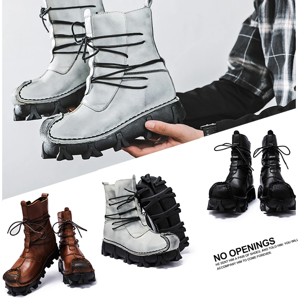Men's Genuine Leather Skull Bo - Sewing Latex ulasan dan harga
